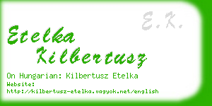 etelka kilbertusz business card